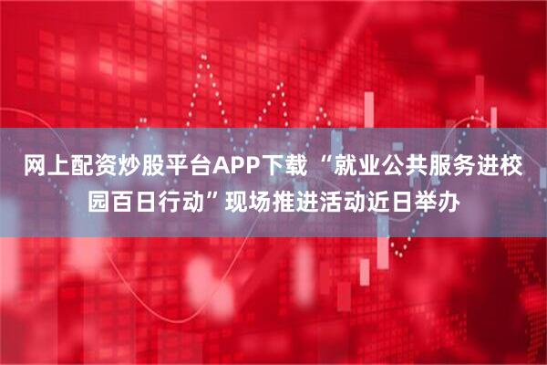 网上配资炒股平台APP下载 “就业公共服务进校园百日行动”现场推进活动近日举办